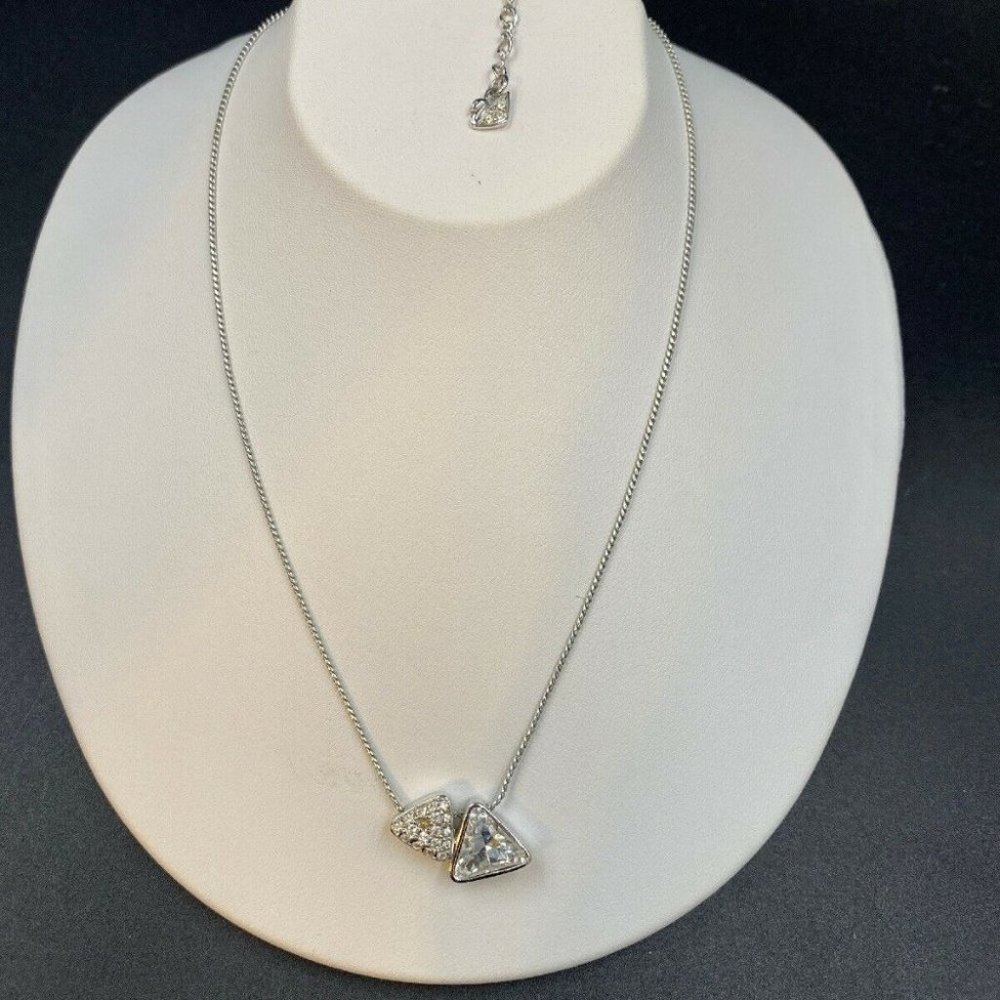 Swarovski Clear‎ Triangle Slide Pendant Necklace